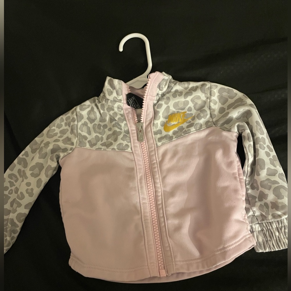 Nike Toddler zip up jacket with cheetah print